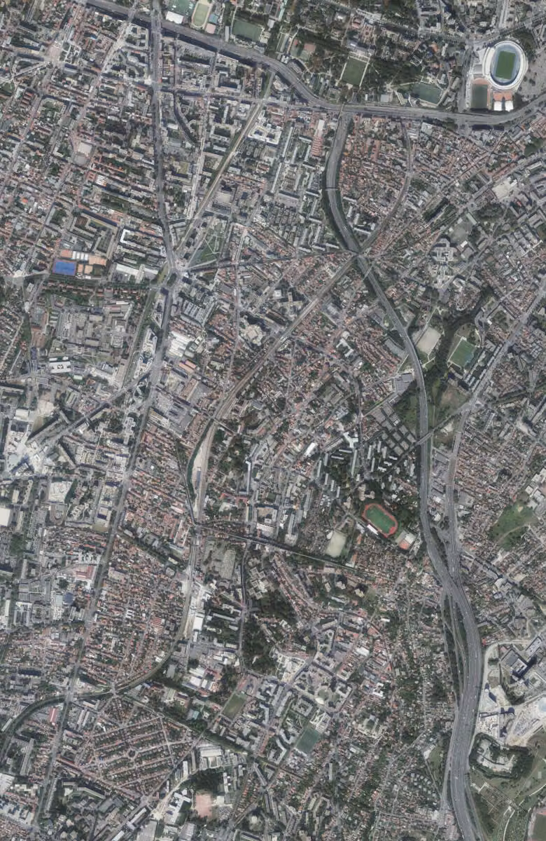Arcueil aujourd'hui, le territoire vu du ciel