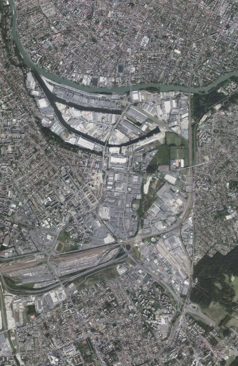 Bonneuil-sur-Marne aujourd'hui, le territoire vu du ciel