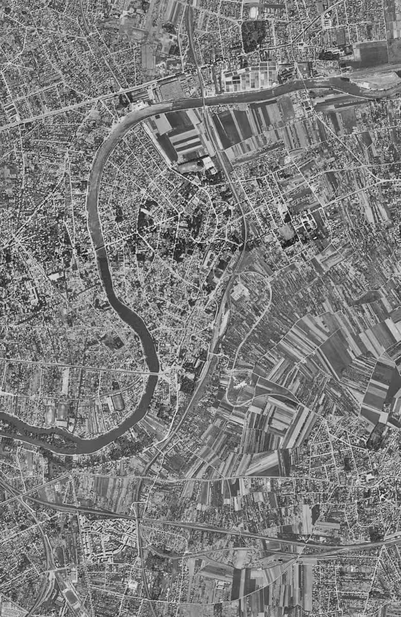 Bry-sur-Marne en 1949, le territoire vu du ciel, au même cadrage