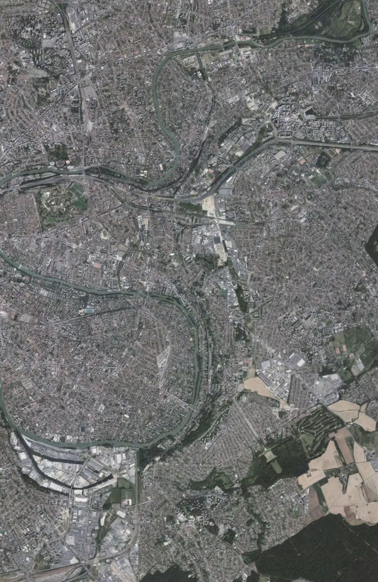 Champigny-sur-Marne aujourd'hui, le territoire vu du ciel