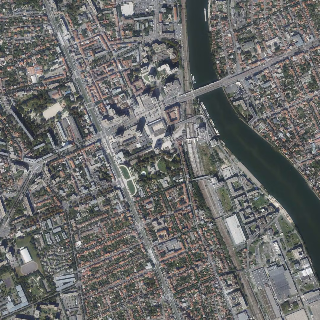Choisy-le-Roi aujourd'hui, le centre vu du ciel
