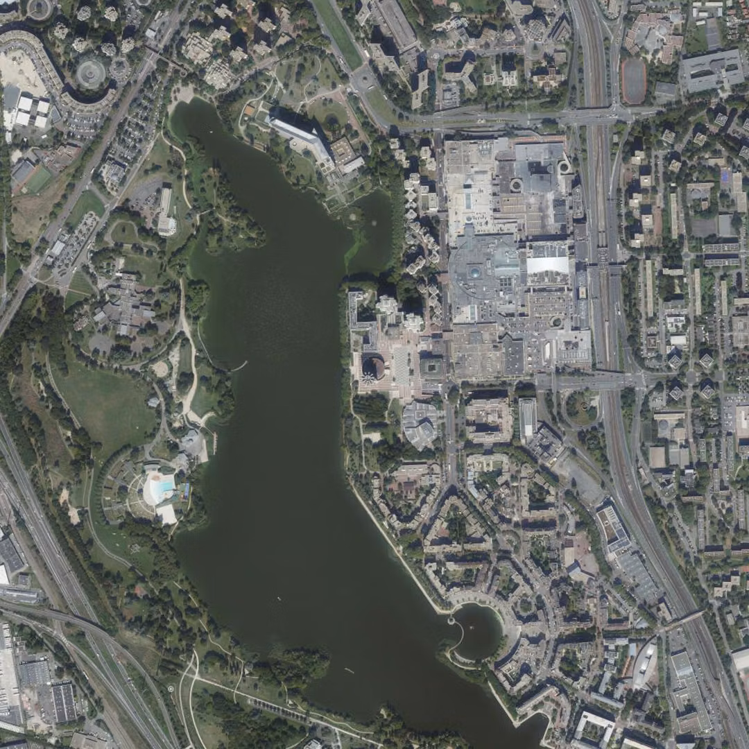 Créteil aujourd'hui, le centre vu du ciel