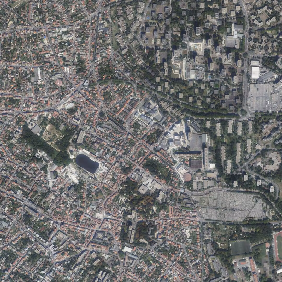 Fontenay-sous-Bois aujourd'hui, le centre vu du ciel
