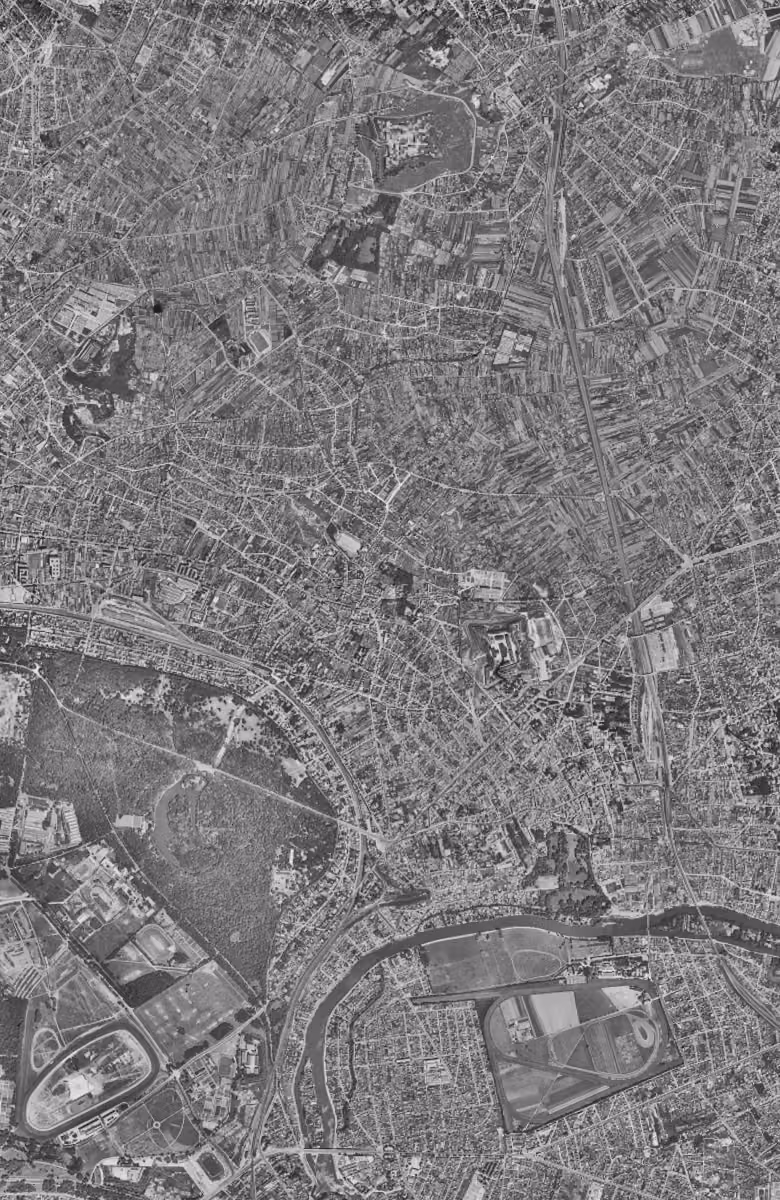 Fontenay-sous-Bois en 1949, le territoire vu du ciel, au même cadrage