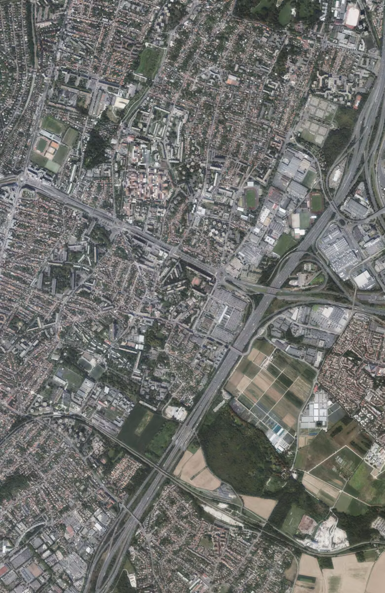 Fresnes aujourd'hui, le territoire vu du ciel