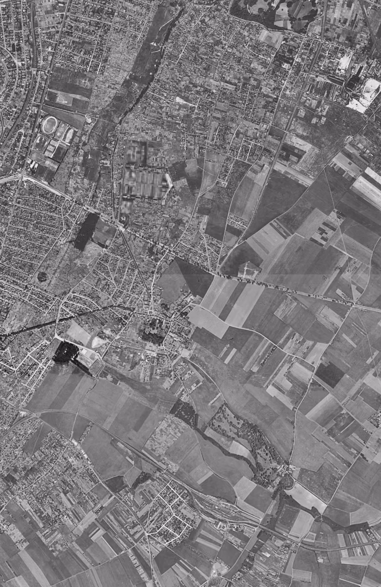 Fresnes en 1949, le territoire vu du ciel, au même cadrage