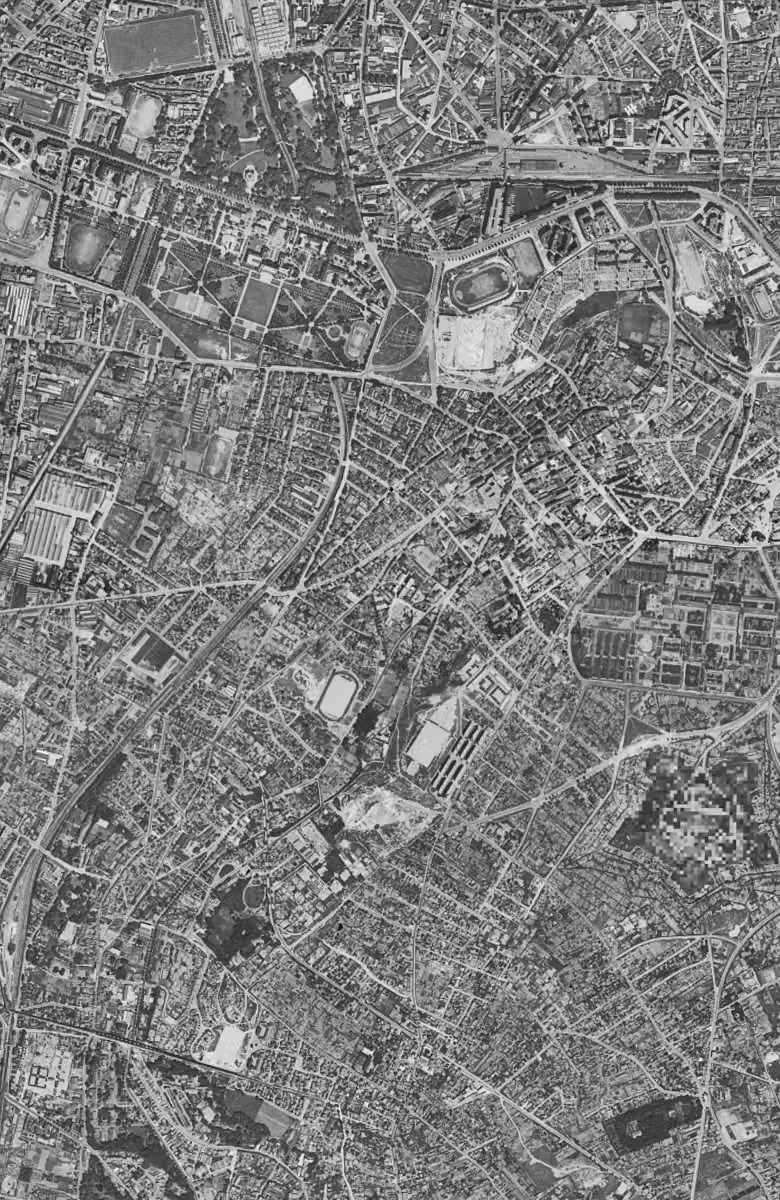 Gentilly en 1949, le territoire vu du ciel, au même cadrage