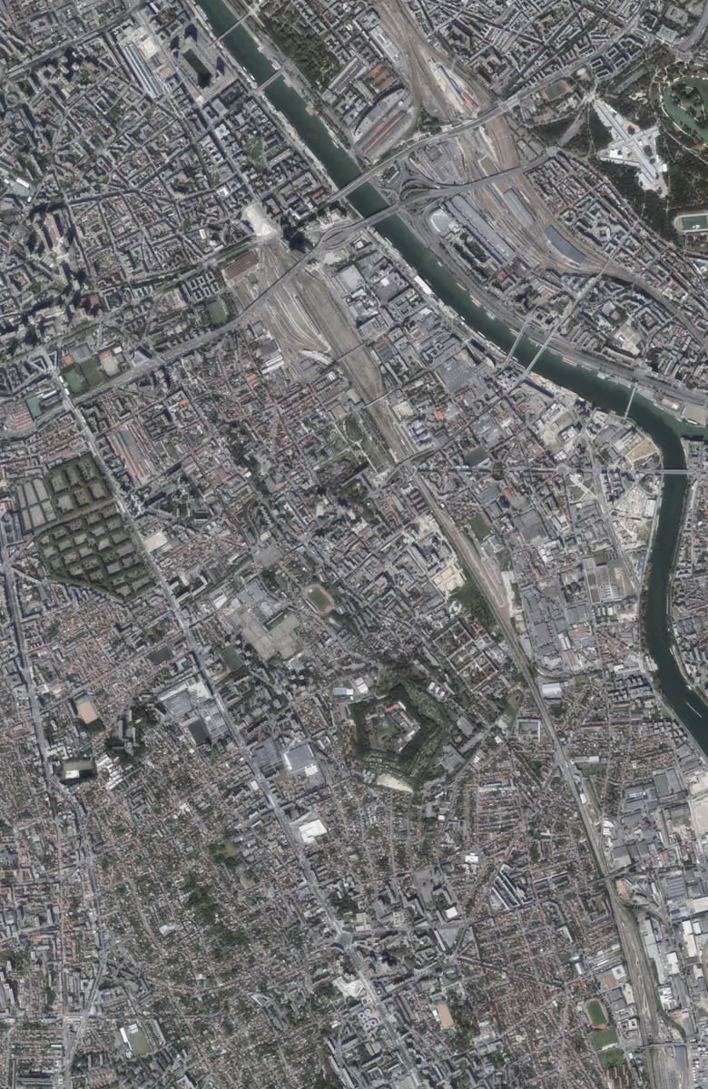 Ivry-sur-Seine aujourd'hui, le territoire vu du ciel