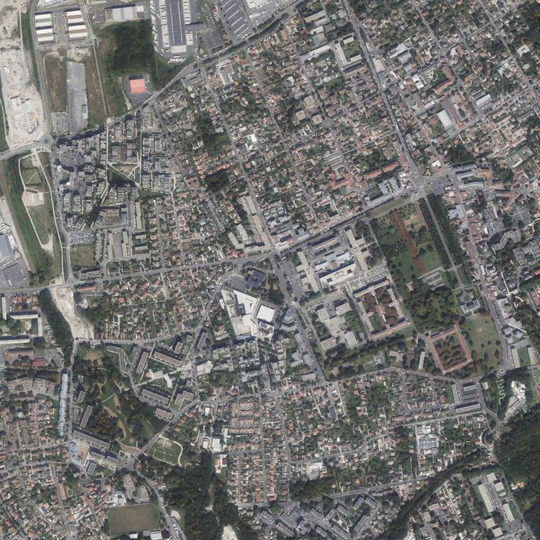 Limeil-Brévannes aujourd'hui, le centre vu du ciel