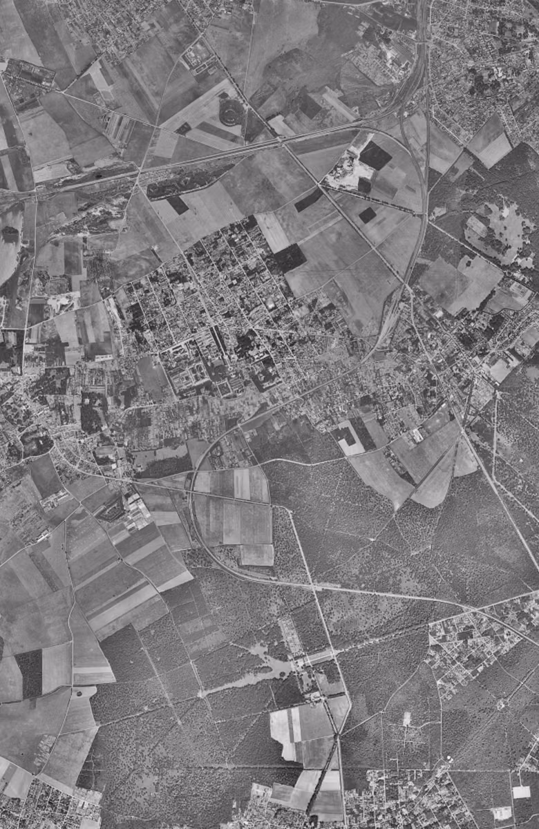 Limeil-Brévannes en 1949, le territoire vu du ciel, au même cadrage