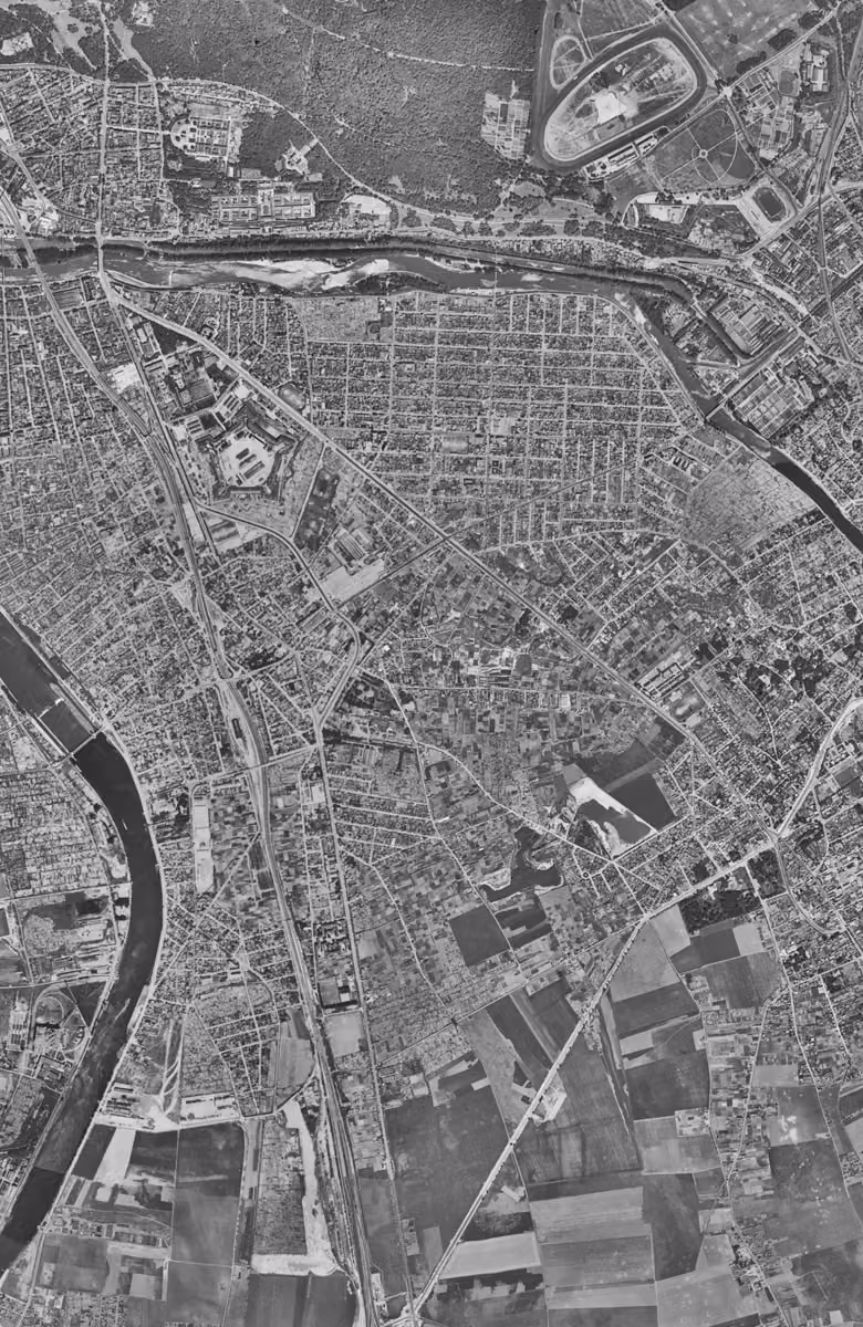 Maisons-Alfort en 1949, le territoire vu du ciel, au même cadrage