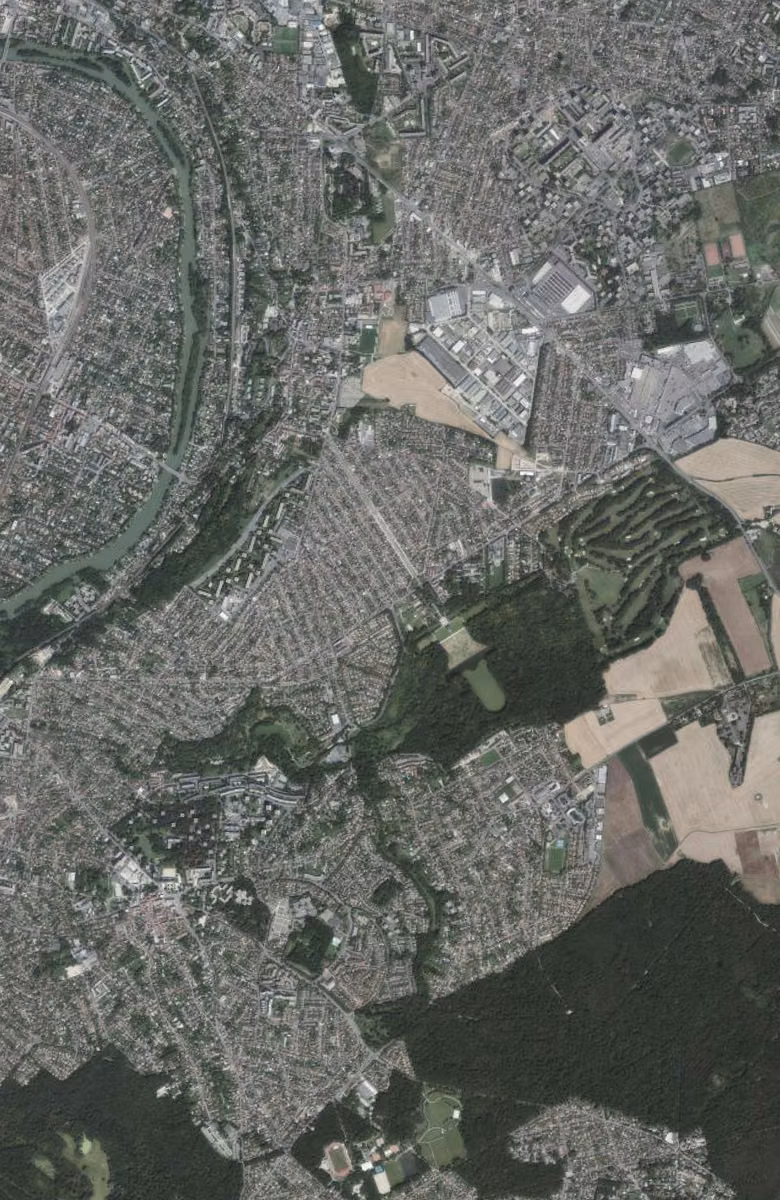 Ormesson-sur-Marne aujourd'hui, le territoire vu du ciel