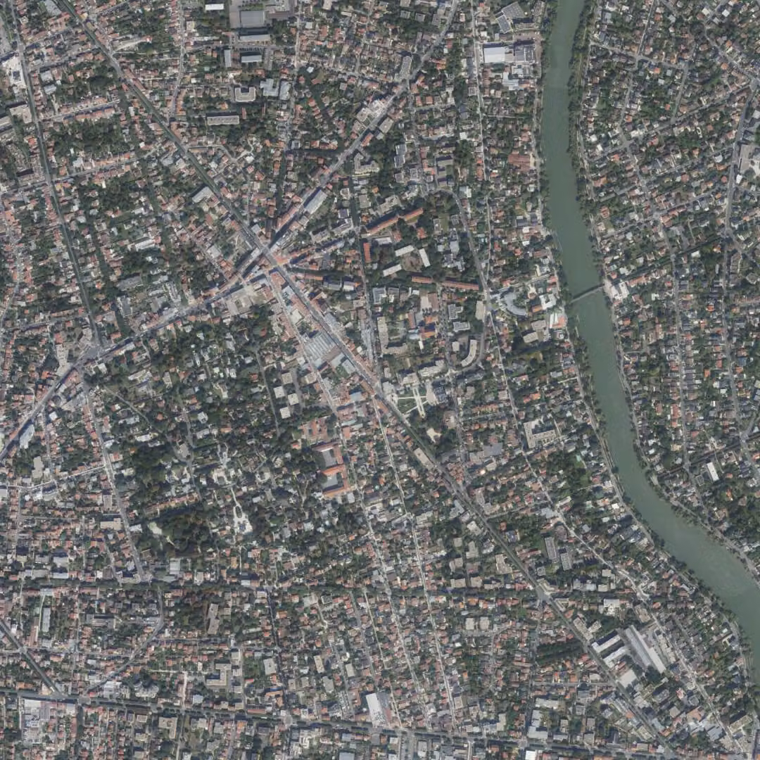 Le Perreux-sur-Marne aujourd'hui, le centre vu du ciel