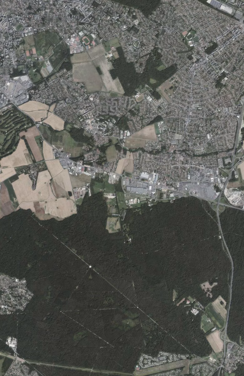 La Queue-en-Brie aujourd'hui, le territoire vu du ciel