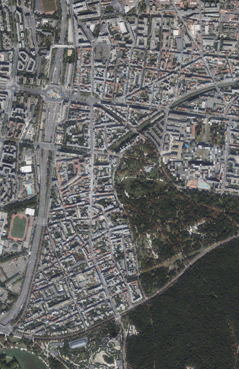Saint-Mandé aujourd'hui, le territoire vu du ciel