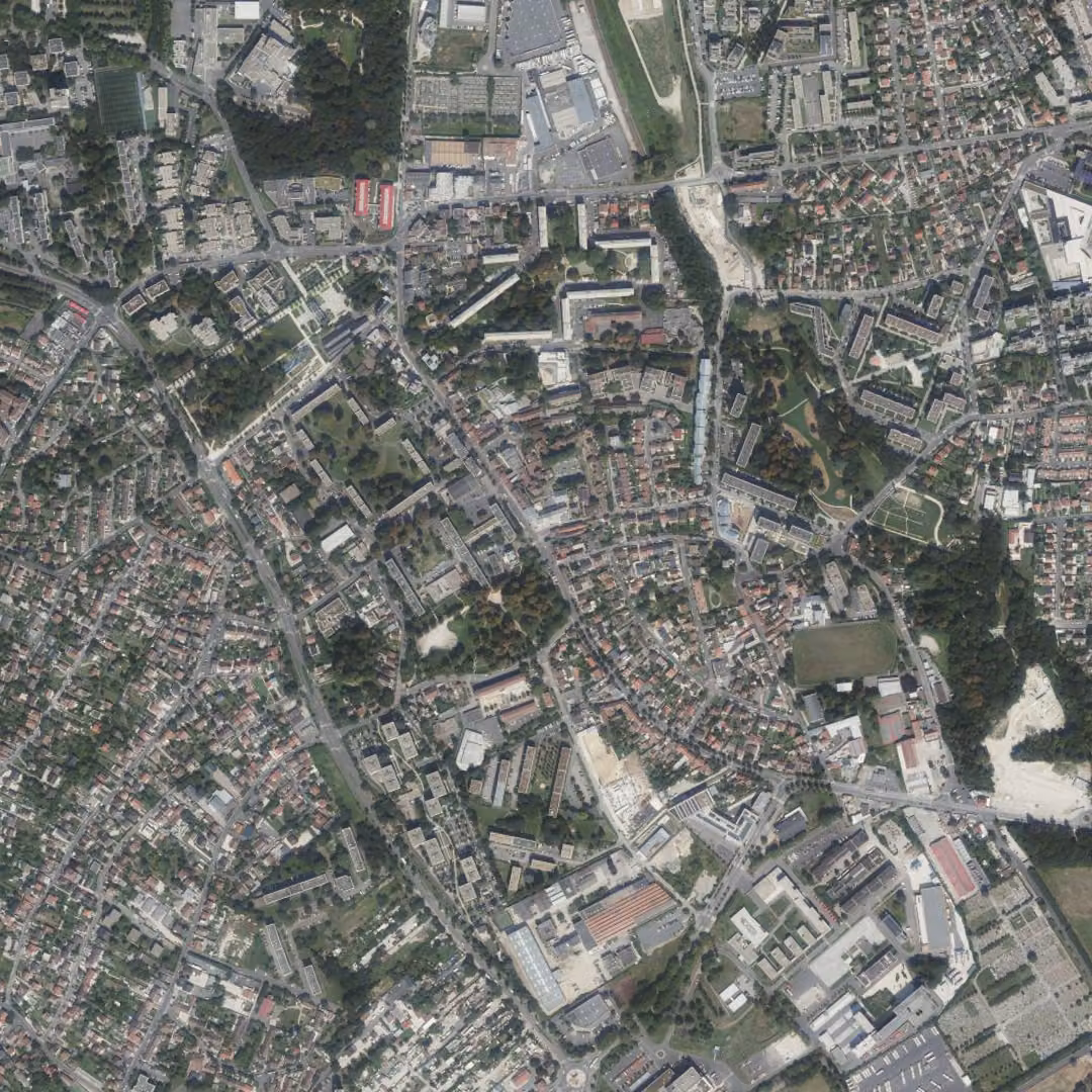 Valenton aujourd'hui, le centre vu du ciel