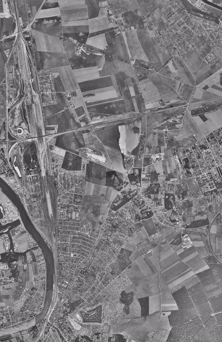 Valenton en 1949, le territoire vu du ciel, au même cadrage