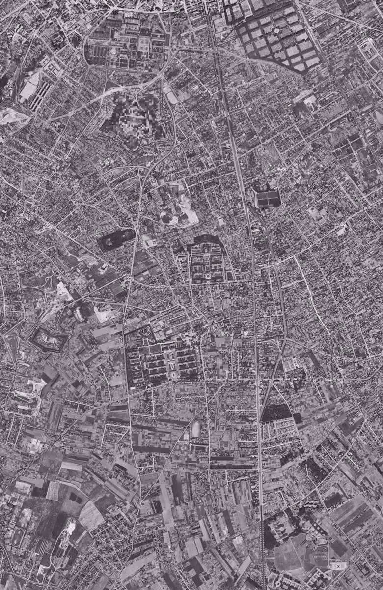 Villejuif en 1949, le territoire vu du ciel, au même cadrage