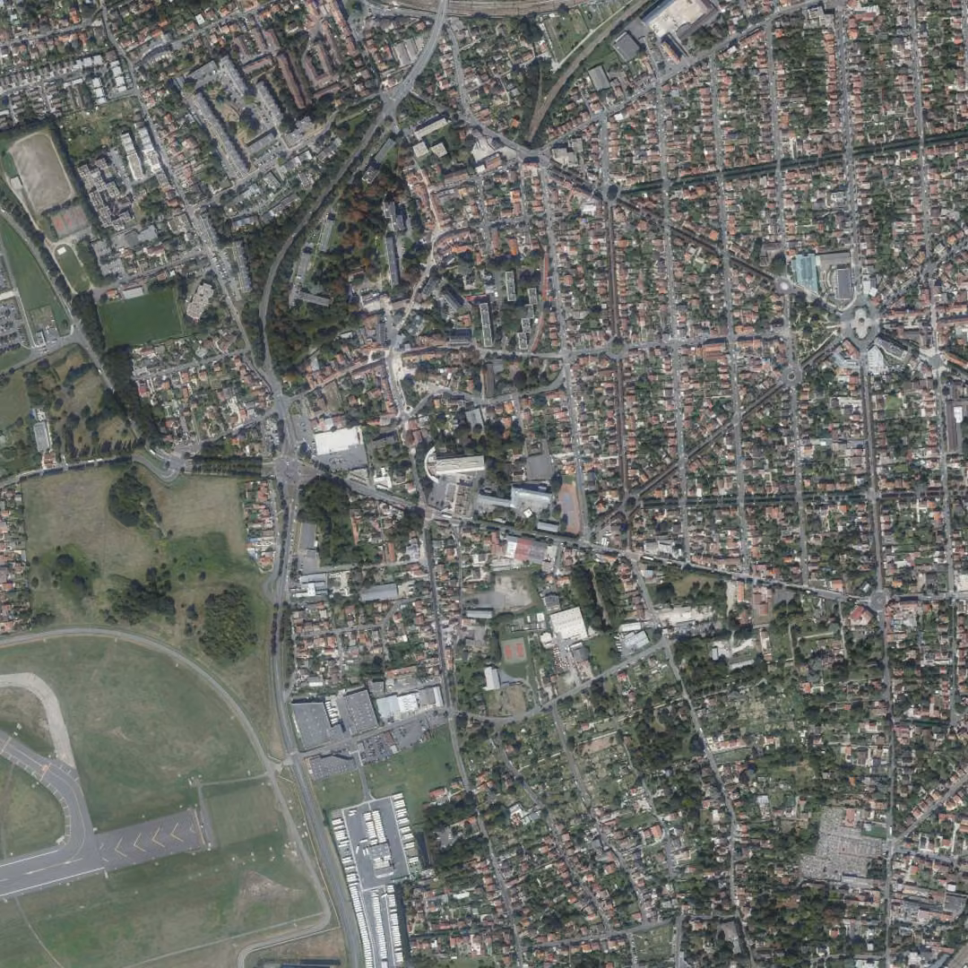 Villeneuve-le-Roi aujourd'hui, le centre vu du ciel