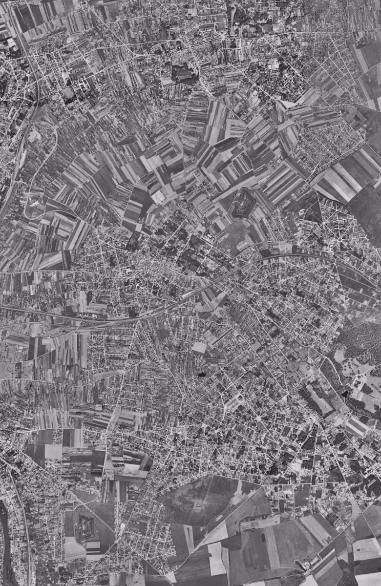 Villiers-sur-Marne en 1949, le territoire vu du ciel, au même cadrage