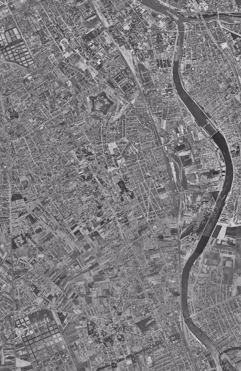 Vitry-sur-Seine en 1949, le territoire vu du ciel, au même cadrage
