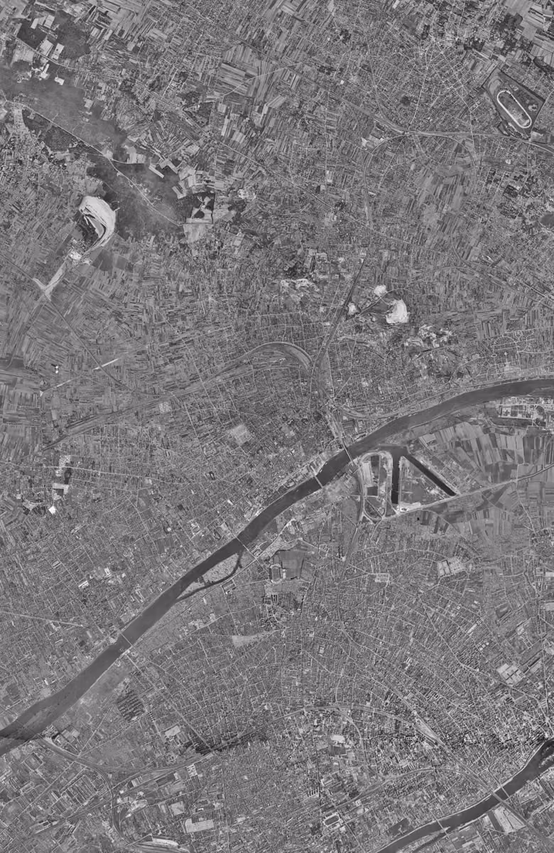 Argenteuil en 1949, le territoire vu du ciel, au même cadrage