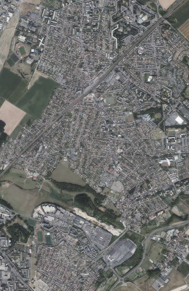Arnouville aujourd'hui, le territoire vu du ciel