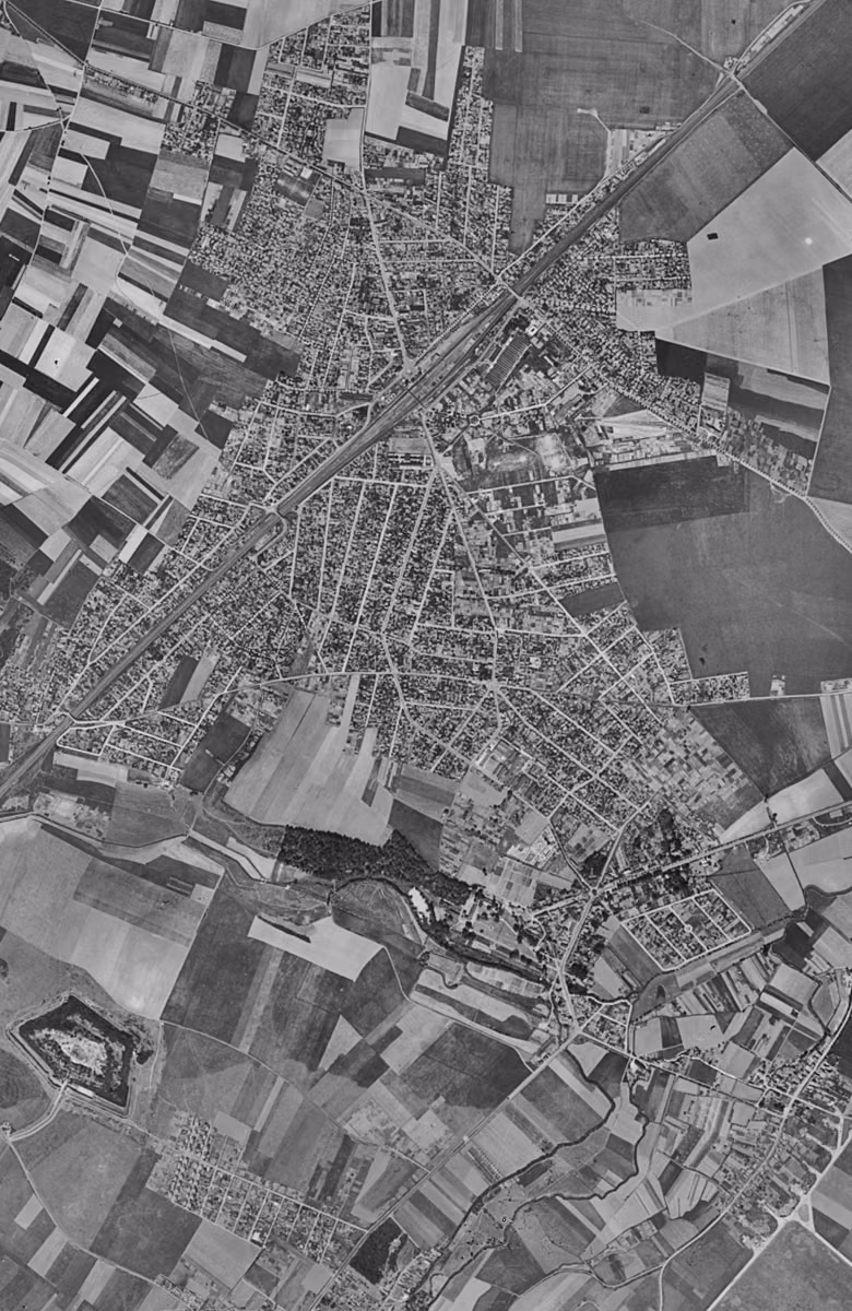 Arnouville en 1949, le territoire vu du ciel, au même cadrage