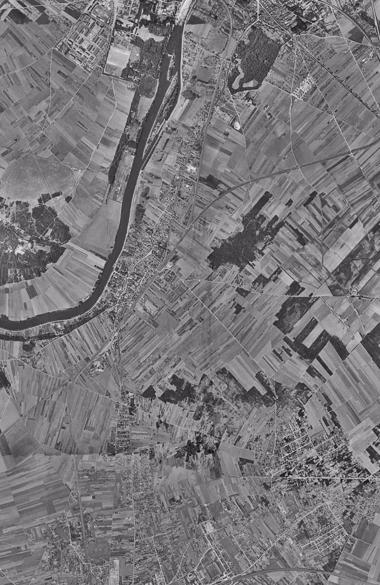 Éragny-sur-Oise en 1949, le territoire vu du ciel, au même cadrage