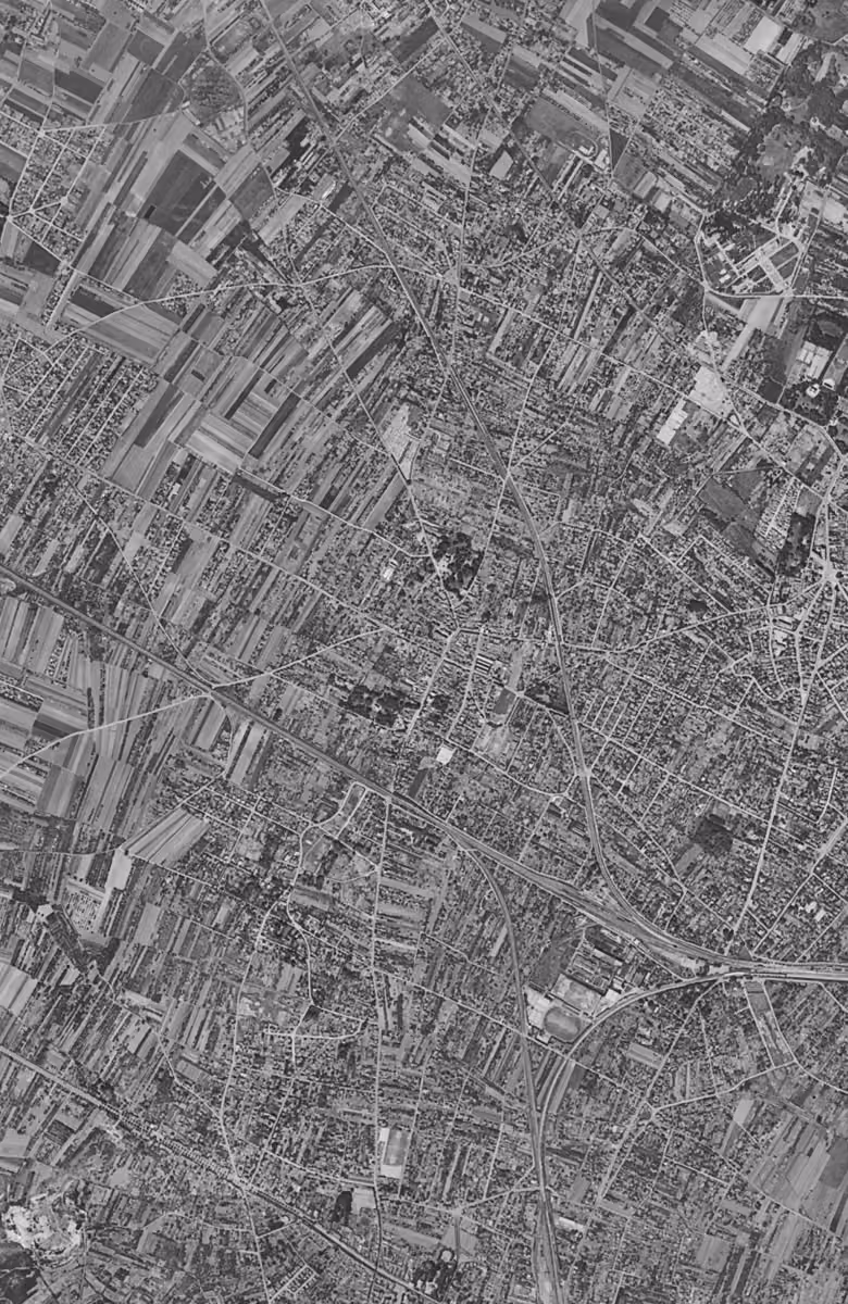 Ermont en 1949, le territoire vu du ciel, au même cadrage