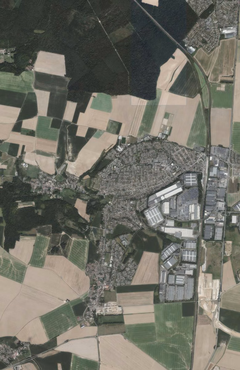 Fosses aujourd'hui, le territoire vu du ciel