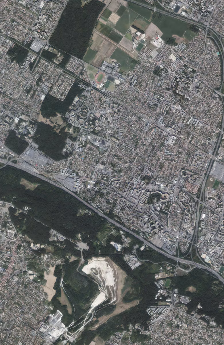 Franconville aujourd'hui, le territoire vu du ciel