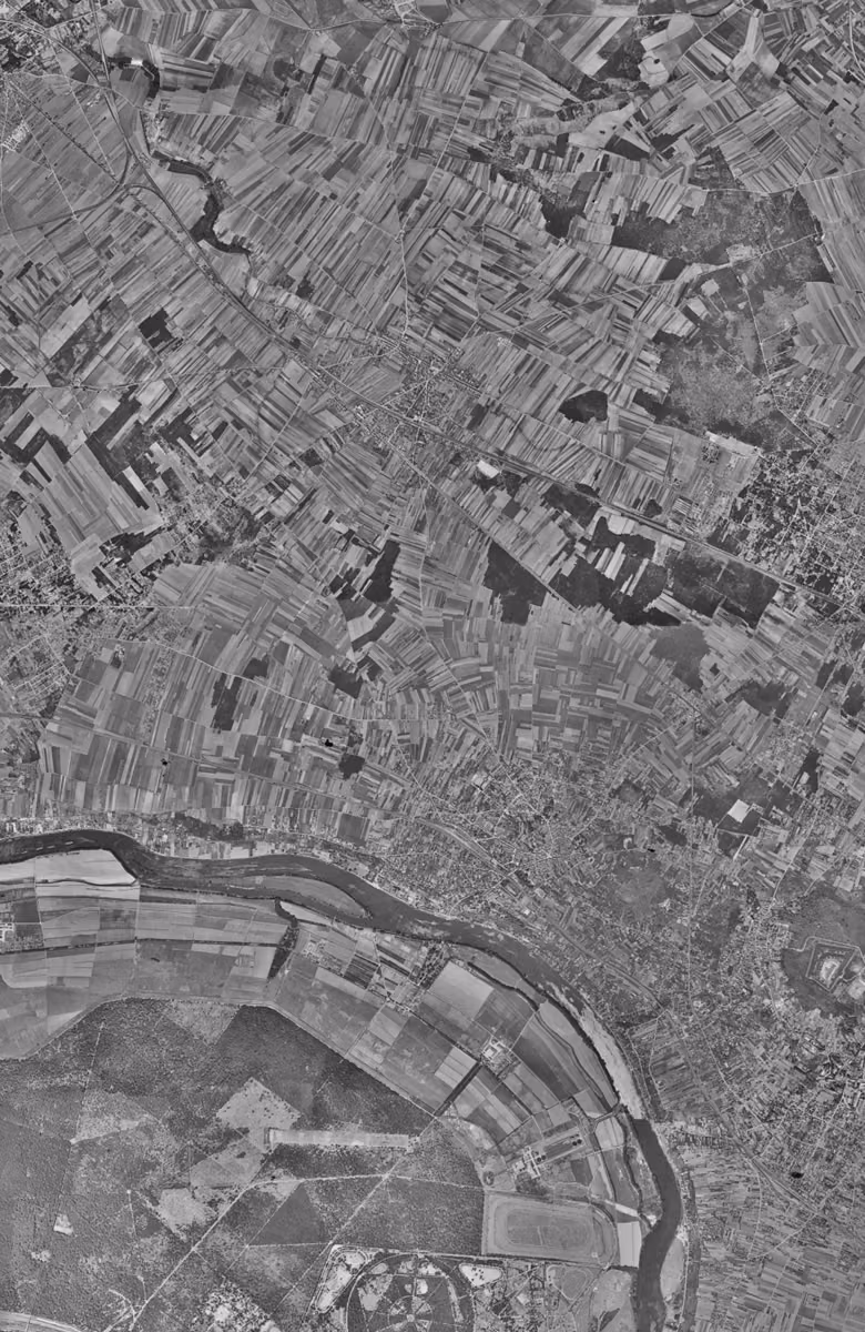Herblay-sur-Seine en 1949, le territoire vu du ciel, au même cadrage