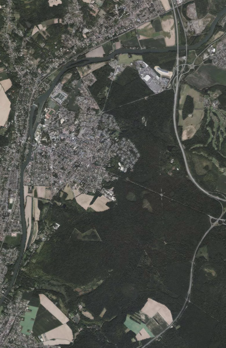 L'Isle-Adam aujourd'hui, le territoire vu du ciel