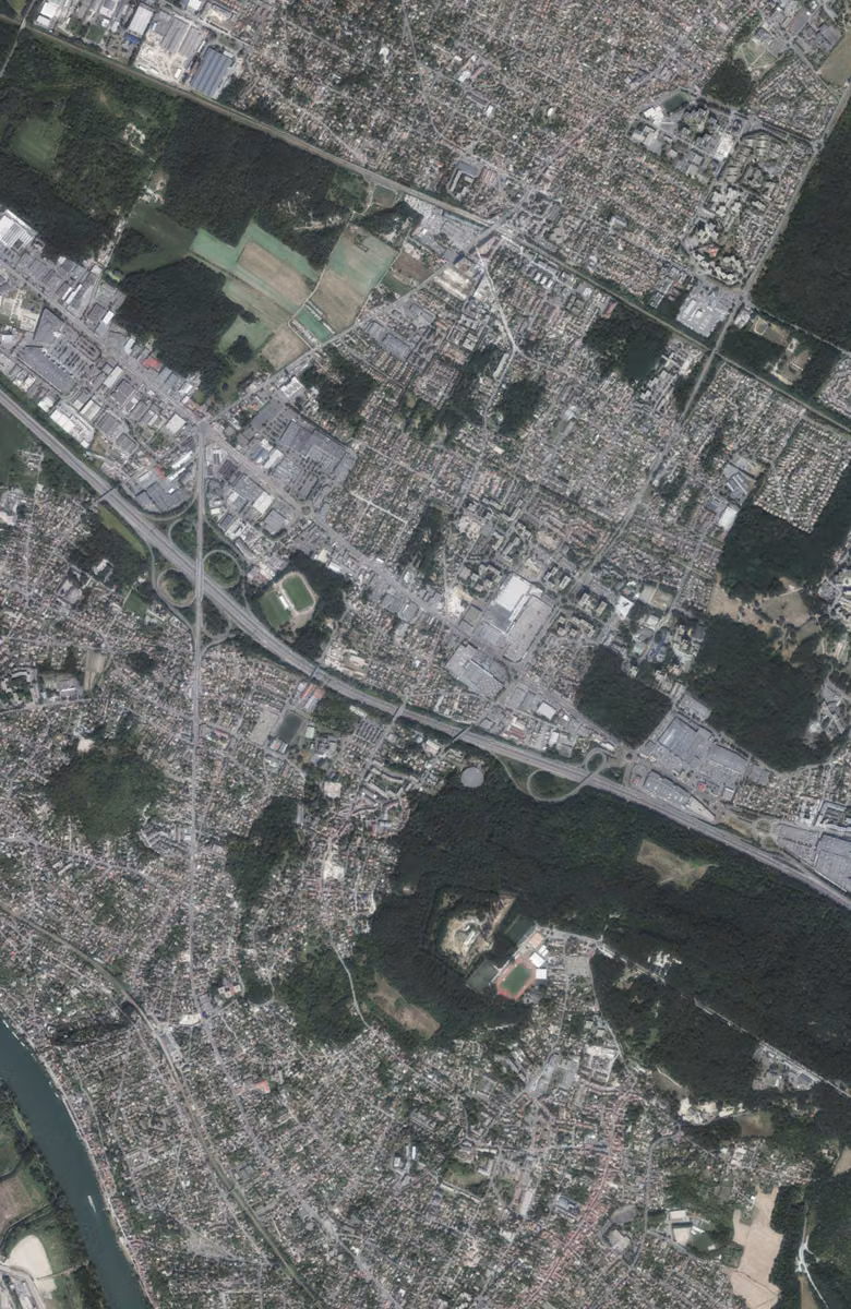 Montigny-lès-Cormeilles aujourd'hui, le territoire vu du ciel