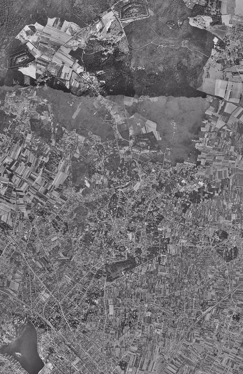 Montmorency en 1949, le territoire vu du ciel, au même cadrage