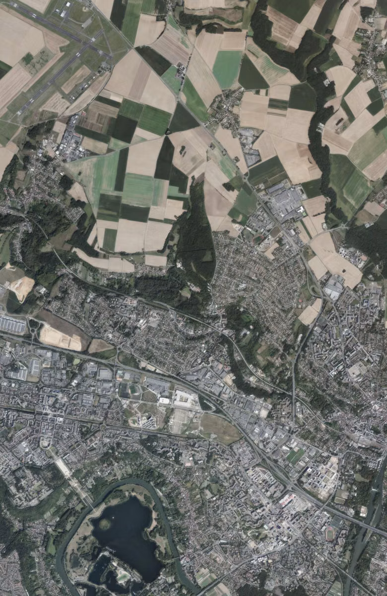 Osny aujourd'hui, le territoire vu du ciel