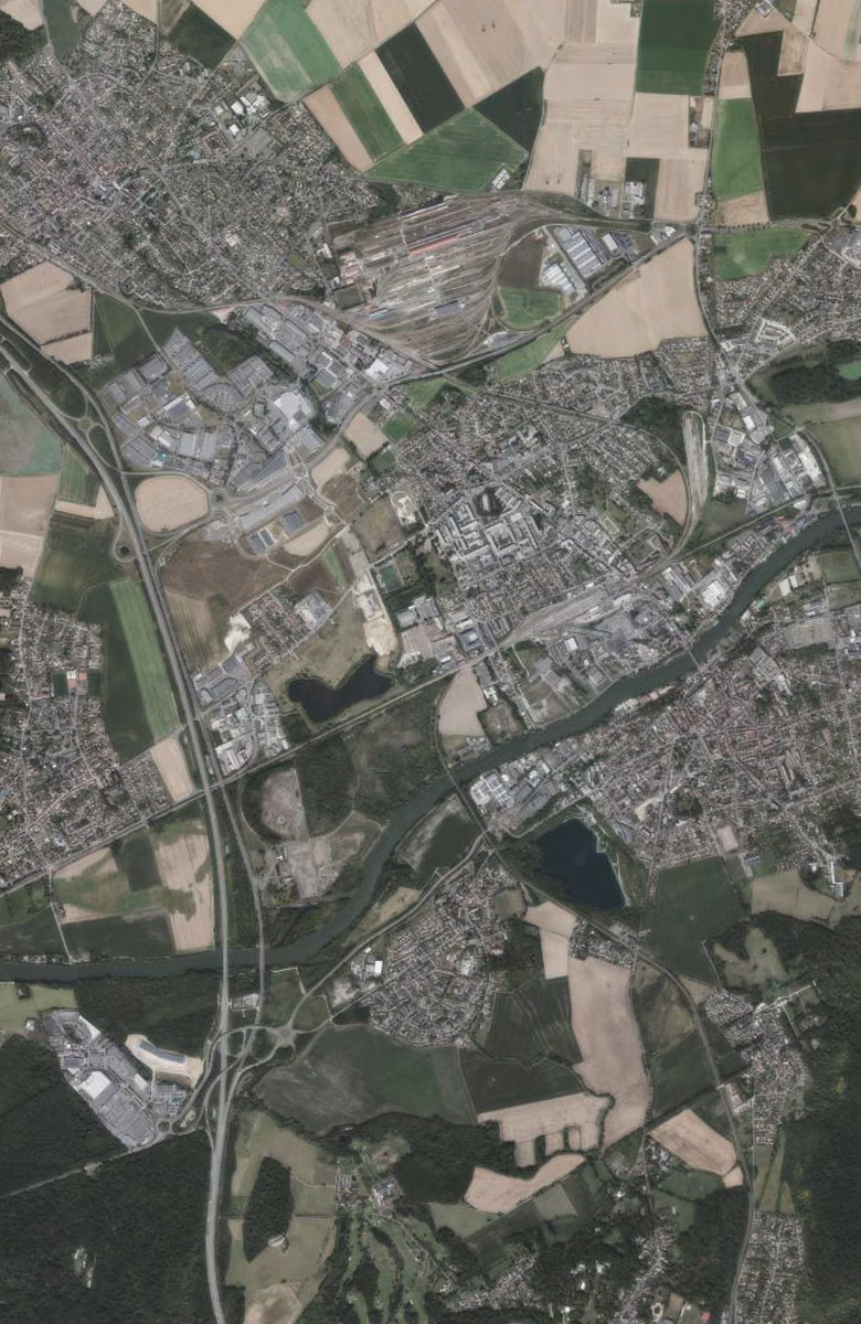 Persan aujourd'hui, le territoire vu du ciel