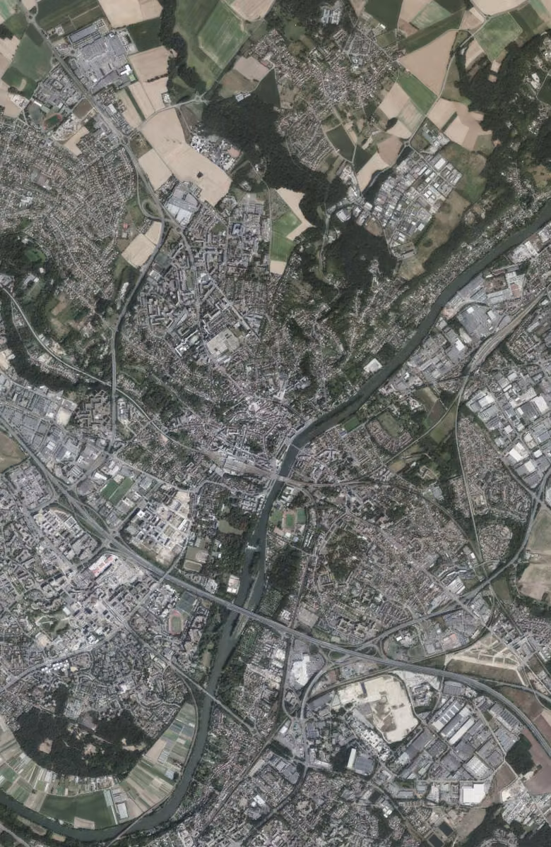 Pontoise aujourd'hui, le territoire vu du ciel