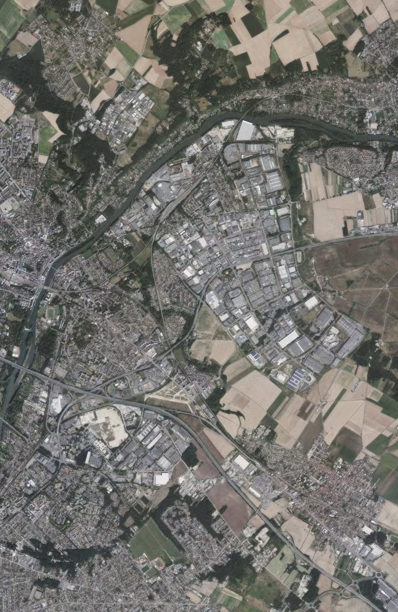 Saint-Ouen-l'Aumône aujourd'hui, le territoire vu du ciel