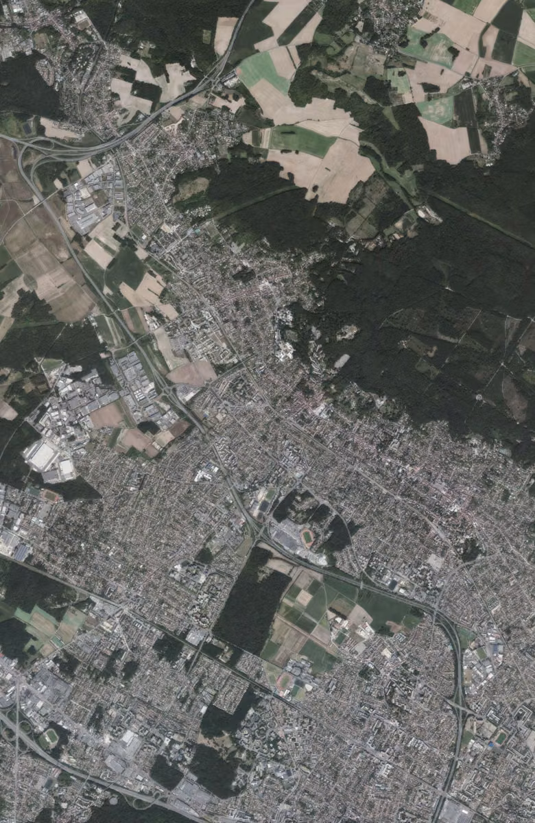 Taverny aujourd'hui, le territoire vu du ciel