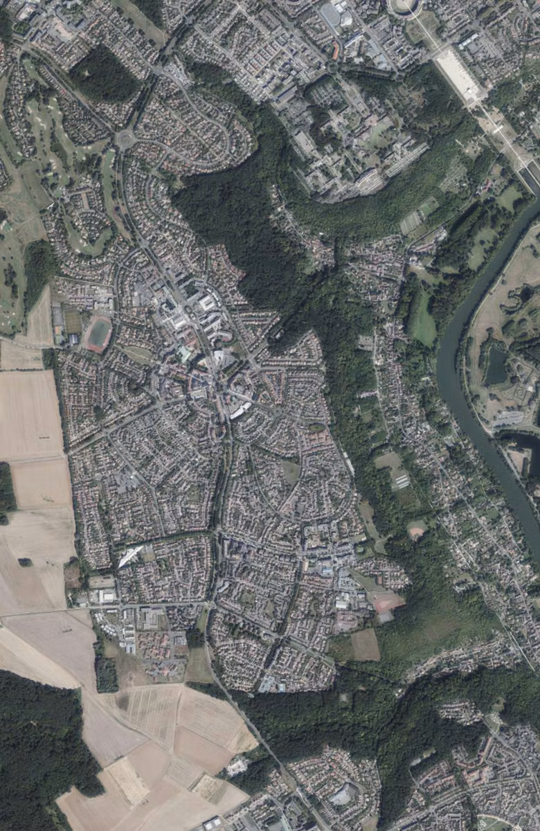 Vauréal aujourd'hui, le territoire vu du ciel