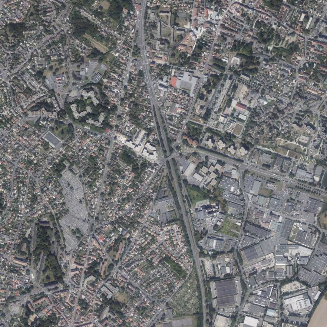 Villiers-le-Bel aujourd'hui, le centre vu du ciel