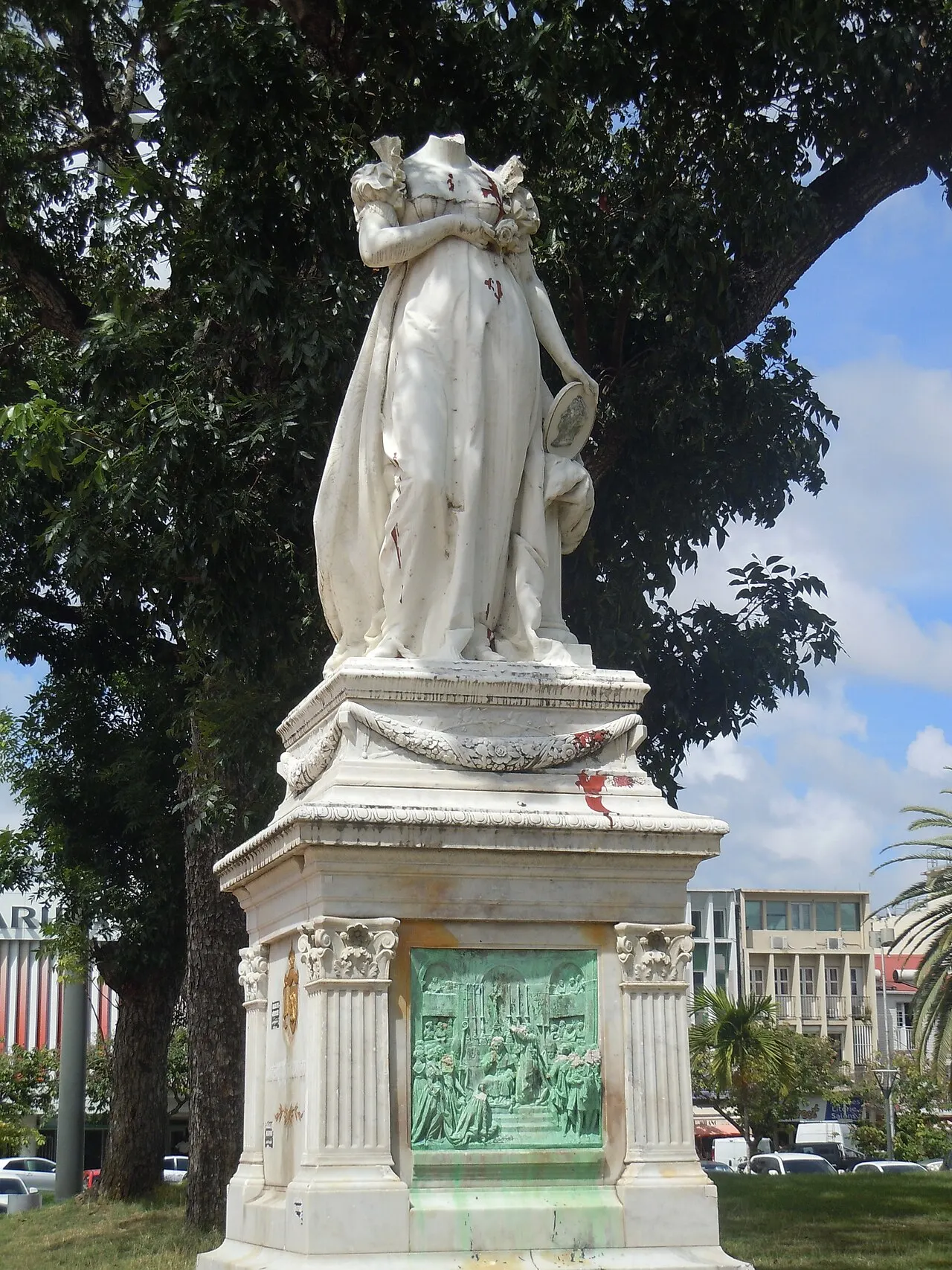 Statue de l’Impératrice Joséphine, située sur la savane