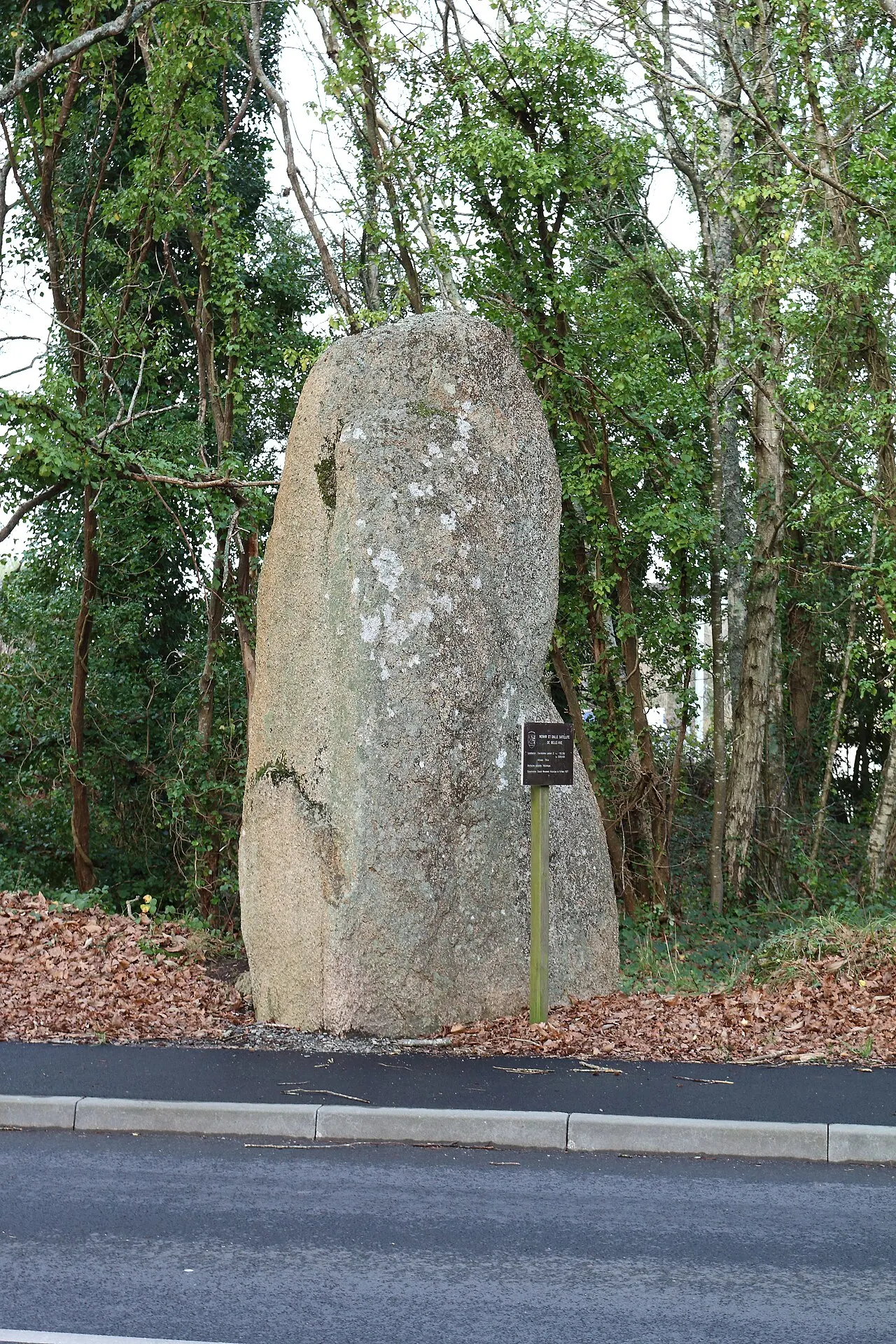 Menhir et dalle satellite de Belle-vue