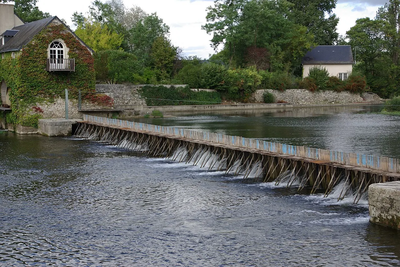 Site du barrage éclusé mobile à aiguilles de Nitray